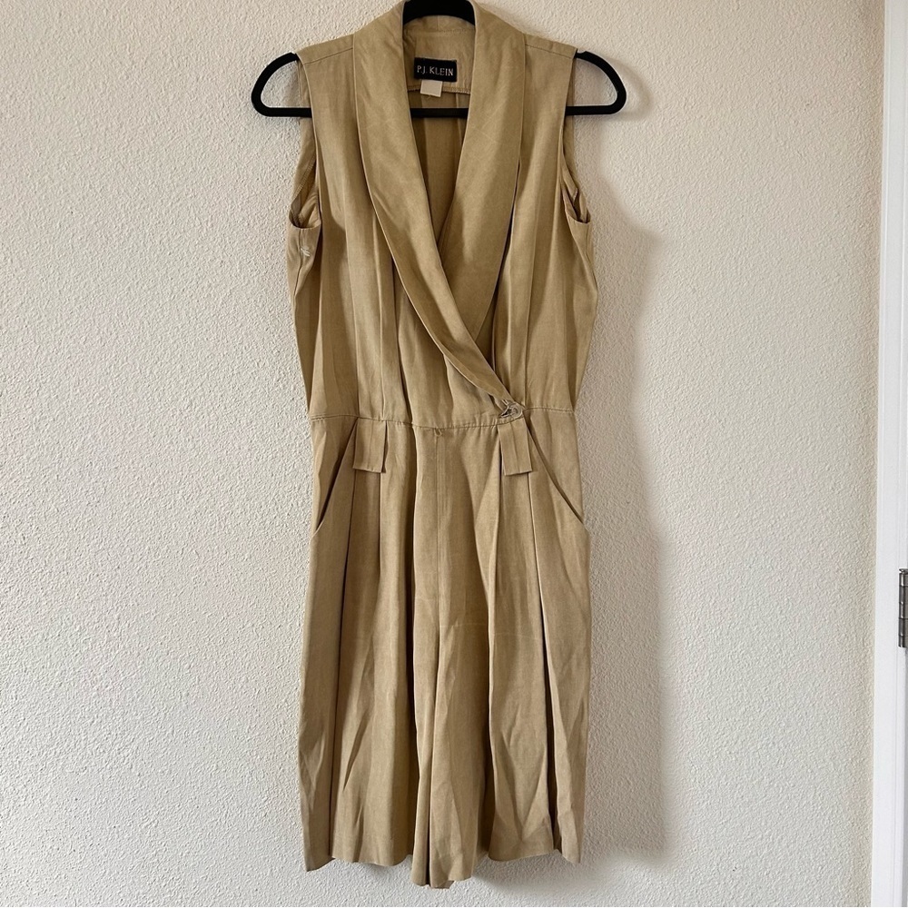 P. J. KLEIN VTG Wrap Sleeveless Shorts Romper Women Fits Medium